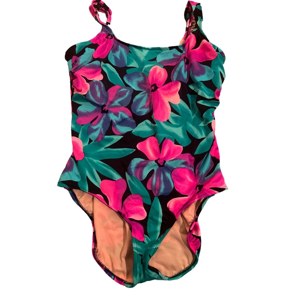 The Slim‎ Suit 24W Plus Size Vintage Bathing Suit Made In USA